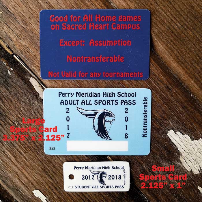 Large Sports Pass Card Keytags